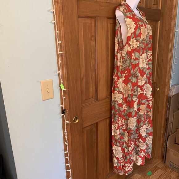 Vintage Deadstock Essentials by Lee Floral Sleeveless Button Down Maxi Dress 18W - Picture 2 of 9